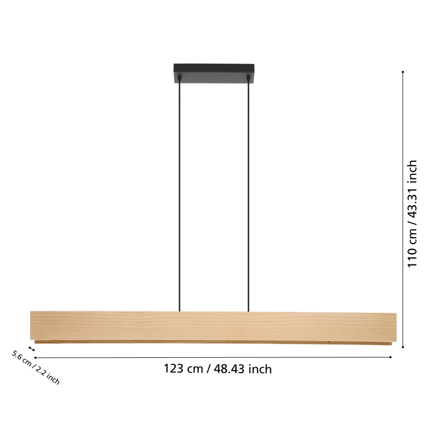Eglo - LED RGBW Zatemnitveni lestenec na vrvici LED/35W/230V 2700-6500K