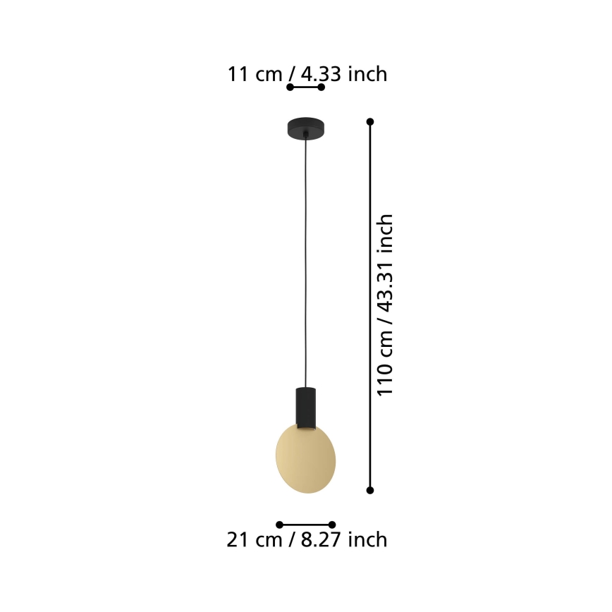 Eglo - LED Lestenec na vrvici 1xGU10/4,5W/230V 3000K