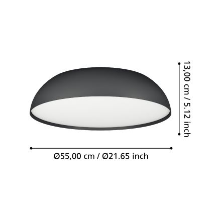 Eglo - LED RGBW Zatemnitvena stropna svetilka 3xLED/11W/230V 2700-6500K pr. 55 cm