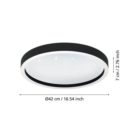 Eglo - LED RGBW Zatemnitvena stropna svetilka LED/17,8W/230V 2700-6500K