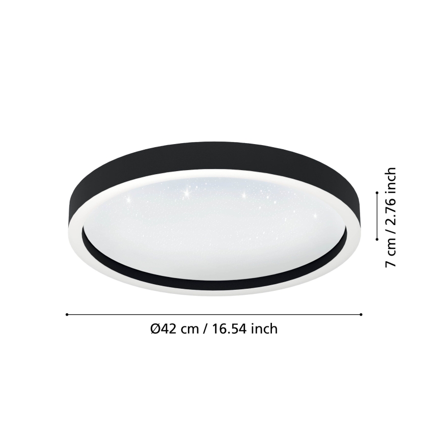 Eglo - LED RGBW Zatemnitvena stropna svetilka LED/17,8W/230V 2700-6500K