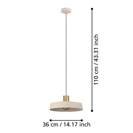 Eglo - Lestenec na vrvici 1xE27/40W/230V