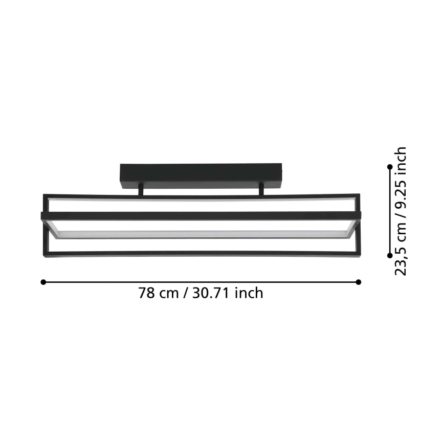 Eglo - LED Zatemnitvena stropna svetilka LED/34W/230V + Daljinski upravljalnik