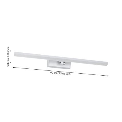 Eglo - LED Kopalniška osvetlitev ogledala LED/5W/230V IP44 bela