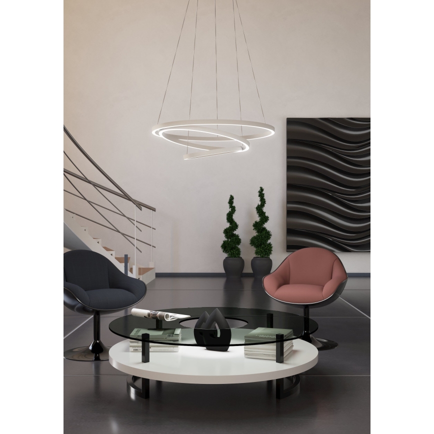 Eglo - LED Zatemnitveni lestenec na vrvici LED/43,2W/230V bela