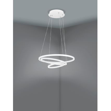 Eglo - LED Zatemnitveni lestenec na vrvici LED/43,2W/230V bela
