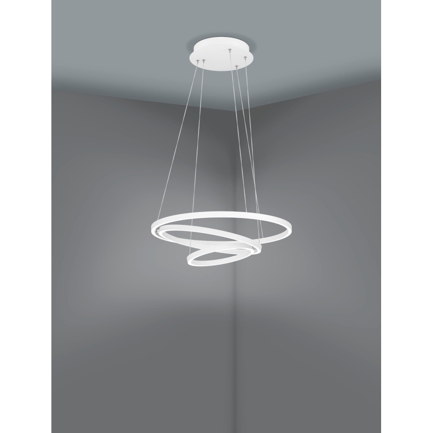 Eglo - LED Zatemnitveni lestenec na vrvici LED/43,2W/230V bela