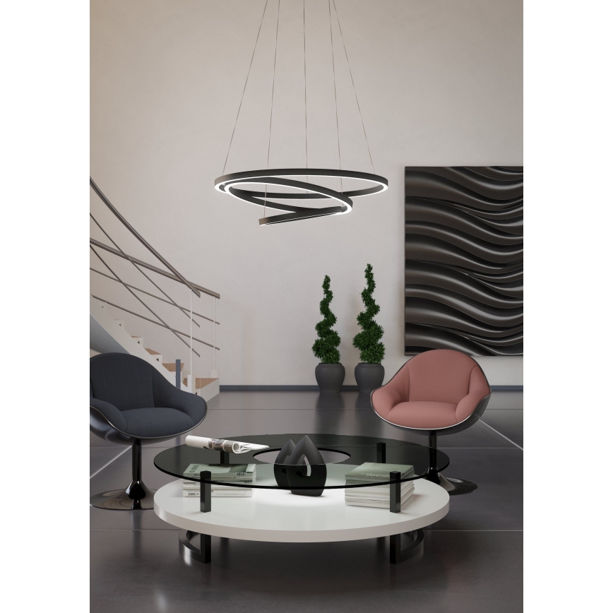 Eglo - LED Zatemnitveni lestenec na vrvici LED/43,2W/230V črn