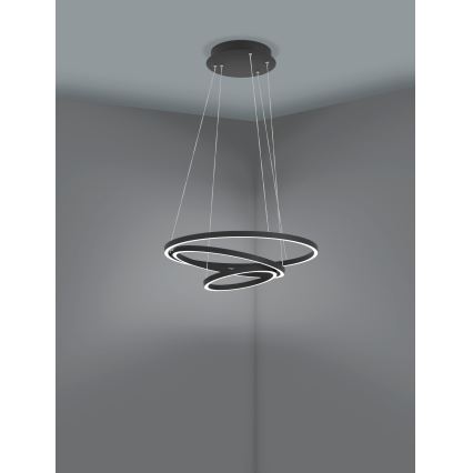 Eglo - LED Zatemnitveni lestenec na vrvici LED/43,2W/230V črn