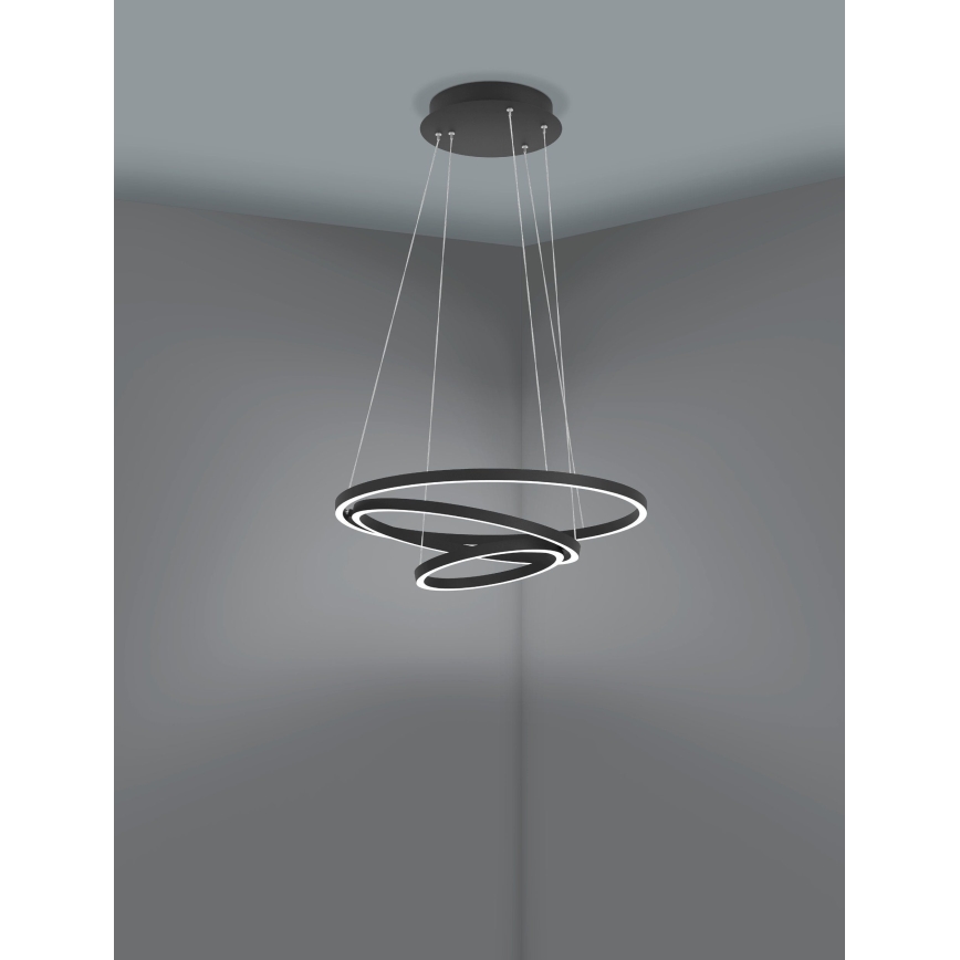 Eglo - LED Zatemnitveni lestenec na vrvici LED/43,2W/230V črn