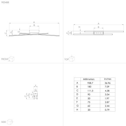 Eglo - LED Zatemnitvena stropna svetilka 2xLED/13W/230V