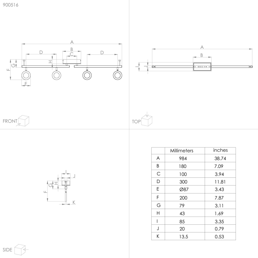 Eglo - LED Reflektor 4xLED/3,2W/230V + 2xLED/3,3W/230V