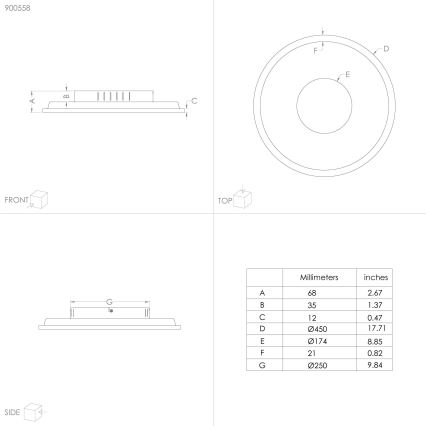 Eglo - LED Stropna svetilka LED/27W/230V