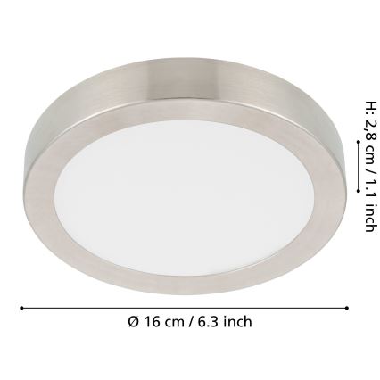 Eglo - LED Zatemnitvena stropna svetilka LED/11W/230V mat krom