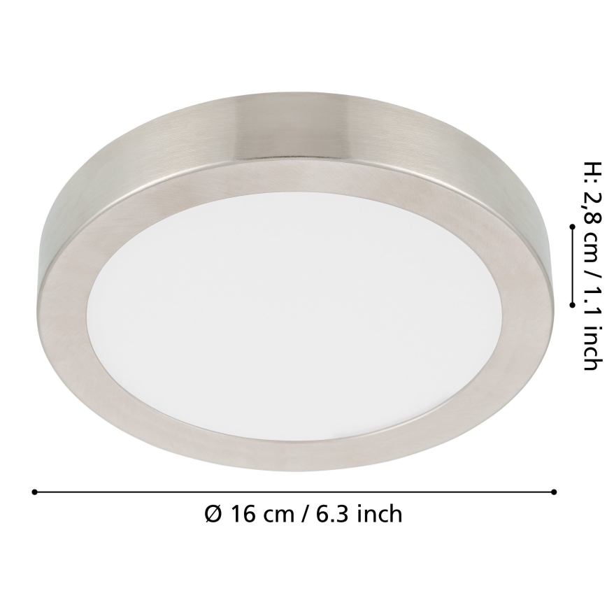 Eglo - LED Zatemnitvena stropna svetilka LED/11W/230V mat krom