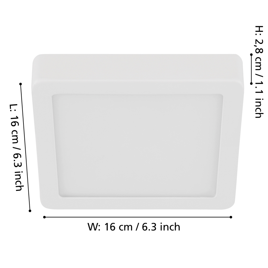 Eglo - LED Zatemnitvena stropna svetilka LED/11W/230V bela