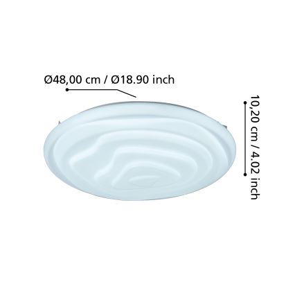 Eglo - LED Zatemnitvena stropna svetilka LED/20,8W/230V 3000-6500K + Daljinski upravljalnik