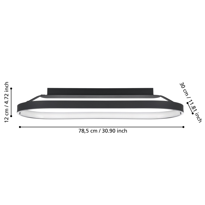 Eglo - LED Zatemnitvena stropna svetilka LED/27W/230V