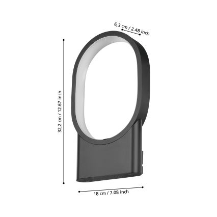 Eglo - LED Stenska svetilka LED/10,8W/230V