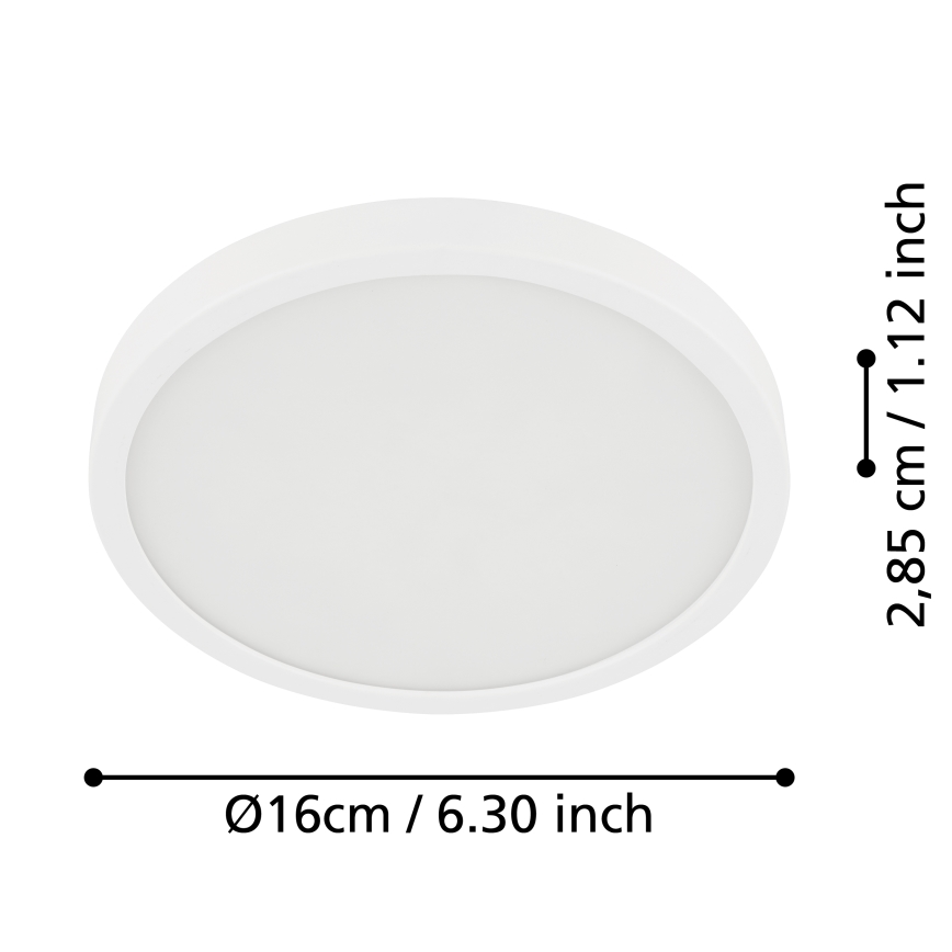 Eglo - LED stropna svetilka za kopalnico LED/11 W/230 V IP44 bela, premer 16 cm
