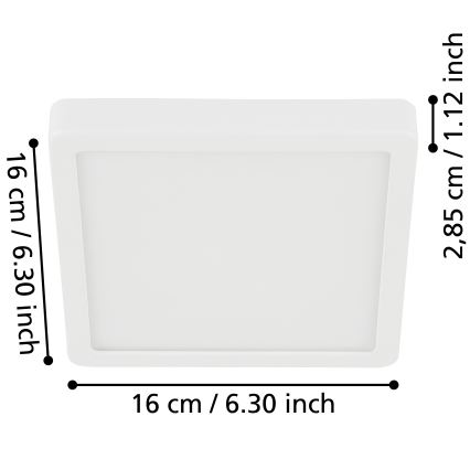 Eglo - LED Kopalniška stropna svetilka LED/11W/230V IP44 bela