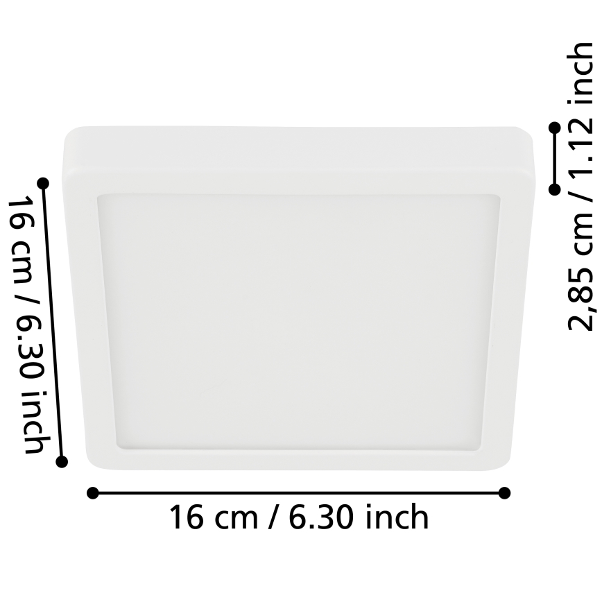 Eglo - LED Kopalniška stropna svetilka LED/11W/230V IP44 bela
