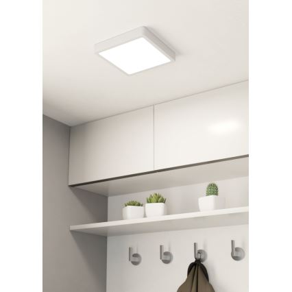 Eglo - LED Kopalniška stropna svetilka LED/17W/230V IP44 bela