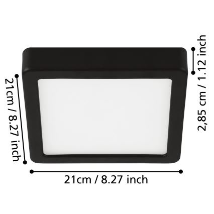 Eglo - LED Kopalniška stropna svetilka LED/17W/230V IP44 sijajni krom