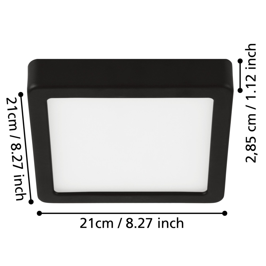 Eglo - LED Kopalniška stropna svetilka LED/17W/230V IP44 sijajni krom