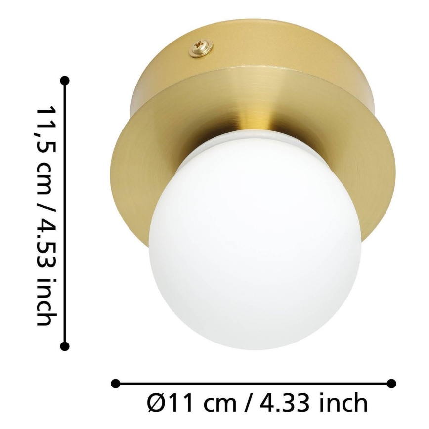 Eglo - LED Kopalniška stropna svetilka LED/3,3W/230V IP44 zlata