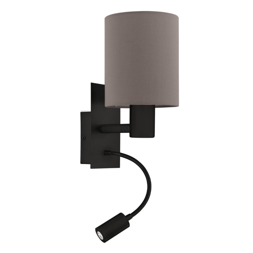 Eglo - LED Fleksibilna svetilka 1xE27/40W/230V + LED/3,8W rjava