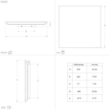 Eglo - LED Stropna svetilka LED/32W/230V