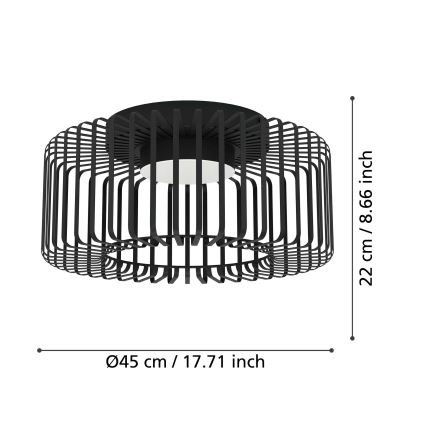 Eglo - LED RGBW Zatemnitvena stropna svetilka LED/22W/230V 2700-6500K