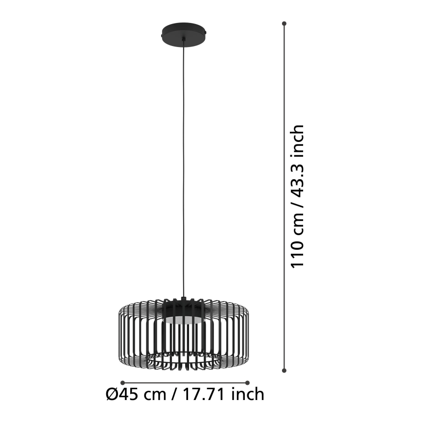 Eglo - LED RGBW Zatemnitveni lestenec na vrvici LED/22W/230V 2700-6500K