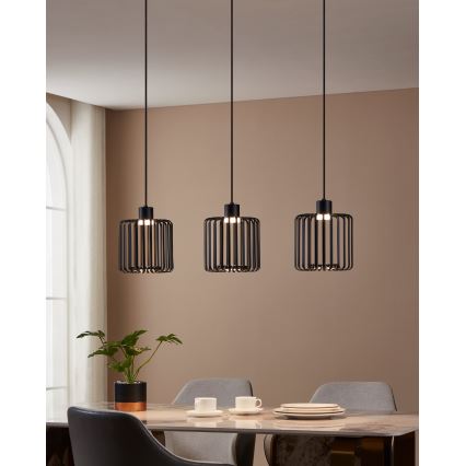 Eglo - LED RGBW Zatemnitveni lestenec na vrvici 3xLED/3,7W/230V 2700-6500K