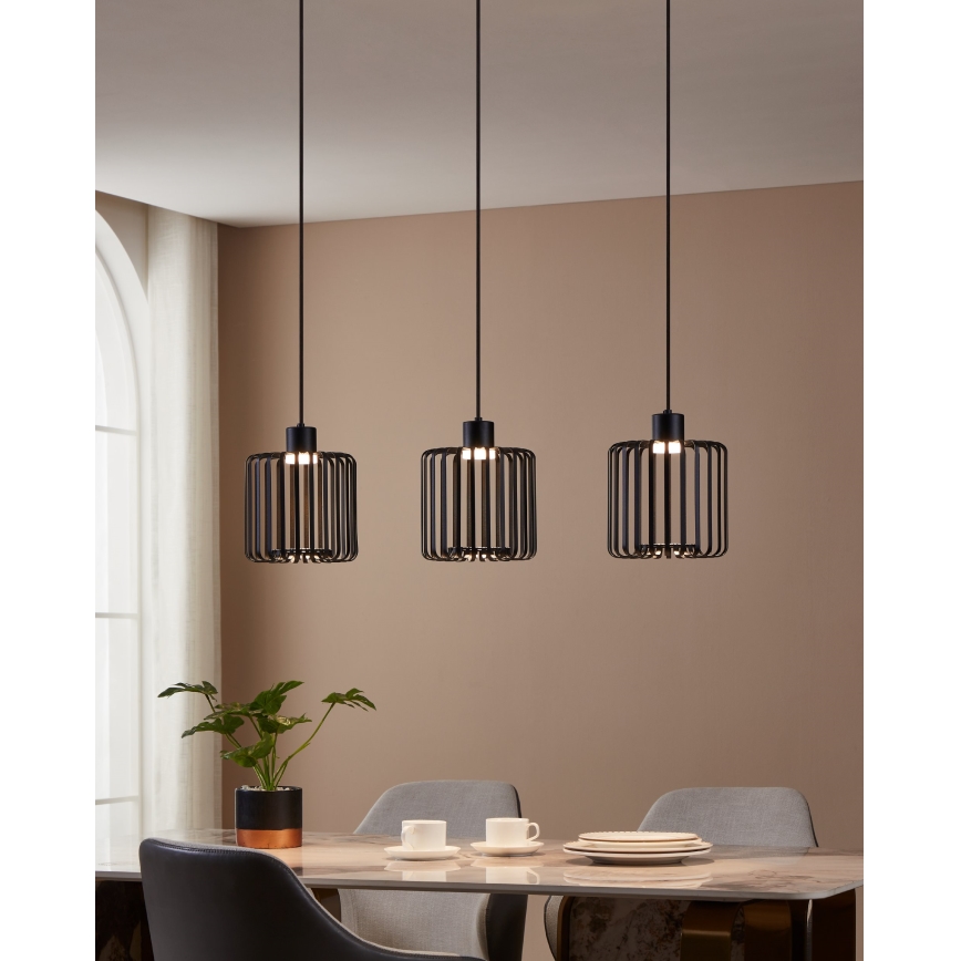 Eglo - LED RGBW Zatemnitveni lestenec na vrvici 3xLED/3,7W/230V 2700-6500K