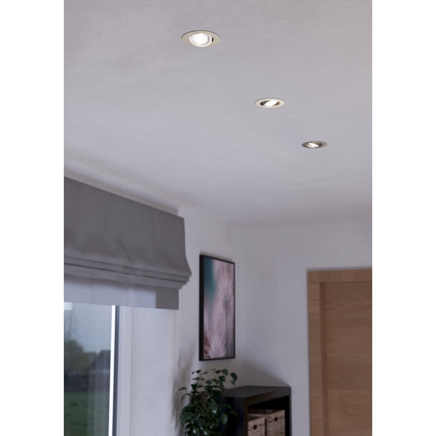 Eglo - SET 3xLED Zatemnitvena svetilka 3xLED/6W/230V mat krom