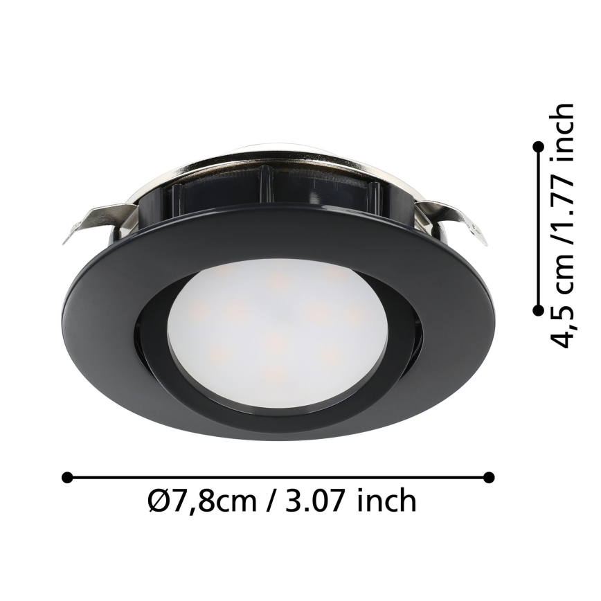 Eglo - SET 3x LED Zatemnitvena vgradna svetilka PINEDA LED/5,5W/230V