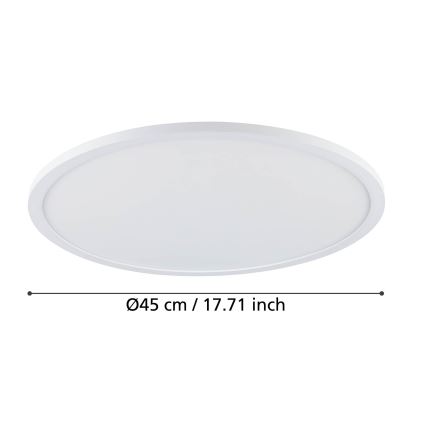 Eglo - LED Zatemnitvena stropna svetilka LED/33,5W/230V pr. 45 cm bela