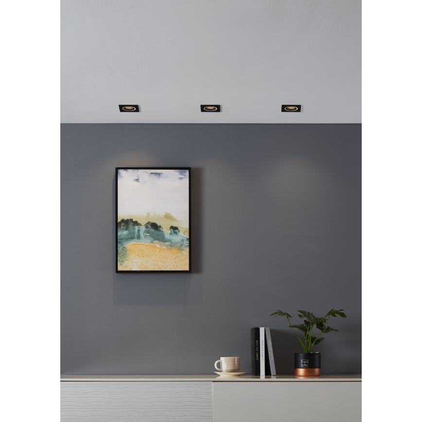 Eglo - LED RGBW Zatemnitvena vgradna svetilka LED/4,7W/230V črna