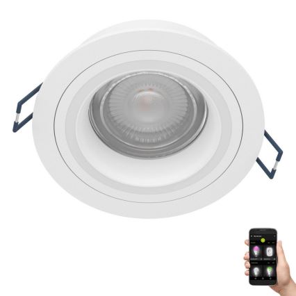 Eglo - LED RGBW Zatemnitvena vgradna svetilka LED/4,7W/230V bela