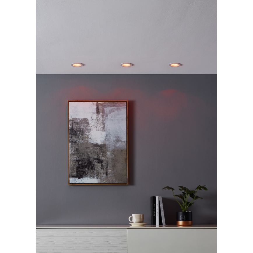 Eglo - LED RGBW Zatemnitvena vgradna svetilka LED/4,7W/230V bela