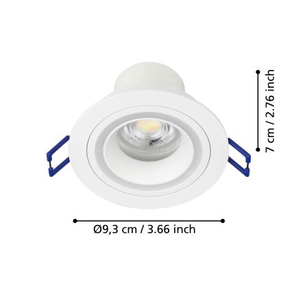 Eglo - LED RGBW Zatemnitvena vgradna svetilka LED/4,7W/230V bela