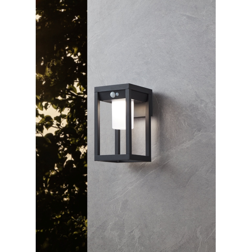 Eglo - LED Solarna stenska svetilka s senzorjem LED/3,7W/3,7V 2000 mAh IP44
