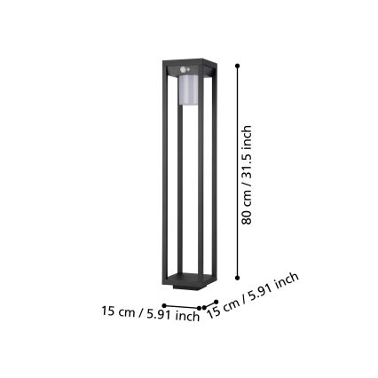 Eglo - LED Solarna svetilka s senzorjem LED/3,7W/3,7V IP44