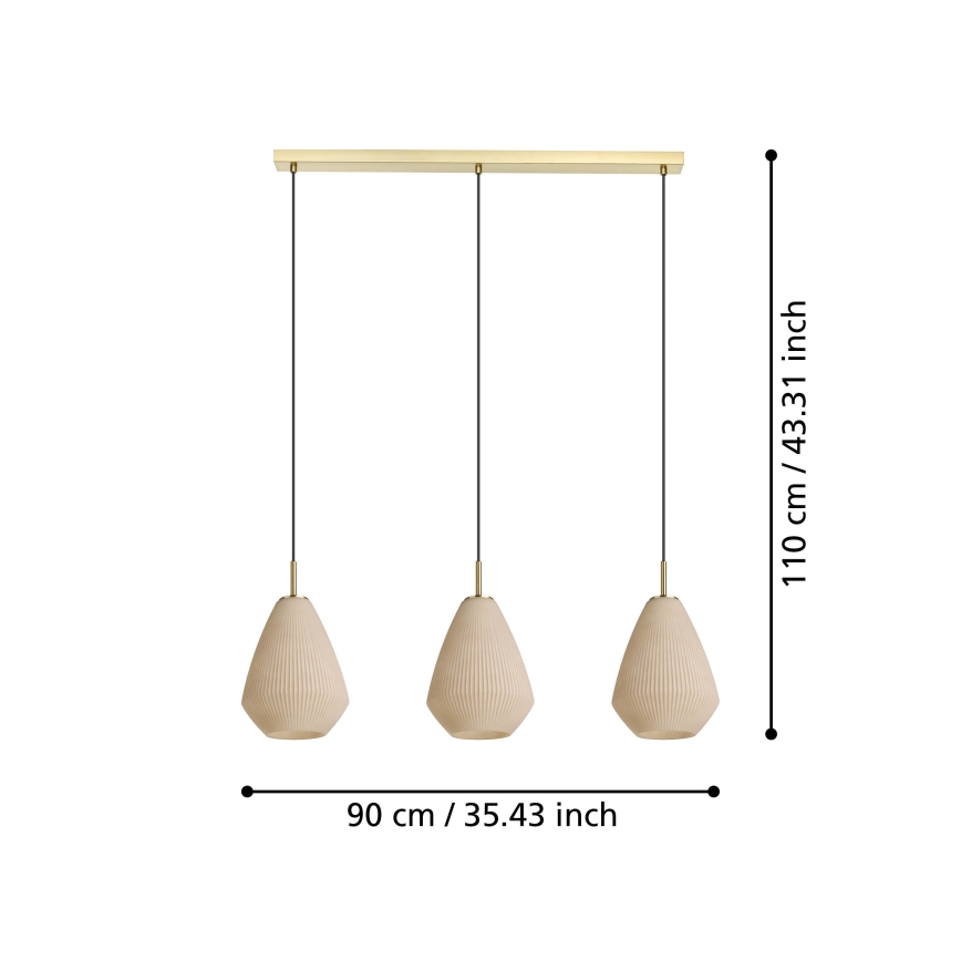 Eglo - Lestenec na vrvici 3xE27/40W/230V