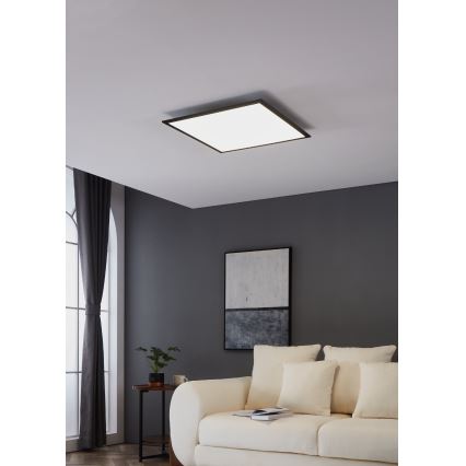 Eglo - LED Stropna svetilka LED/33W/230V 60x60 cm črna