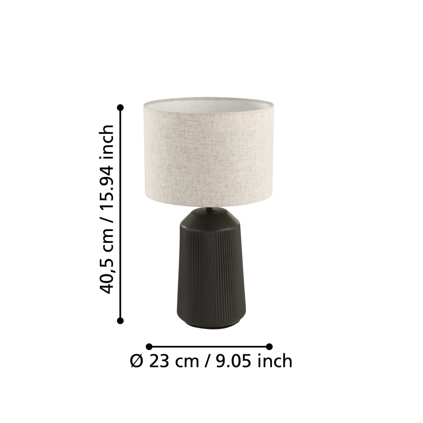 Eglo - Namizna svetilka 1xE27/40W/230V siv