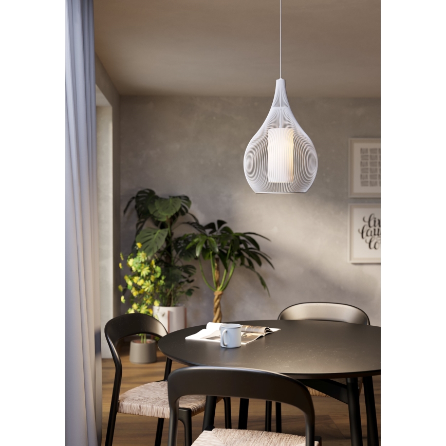 Eglo - Lestenec na vrvici 1xE27/40W/230V bela