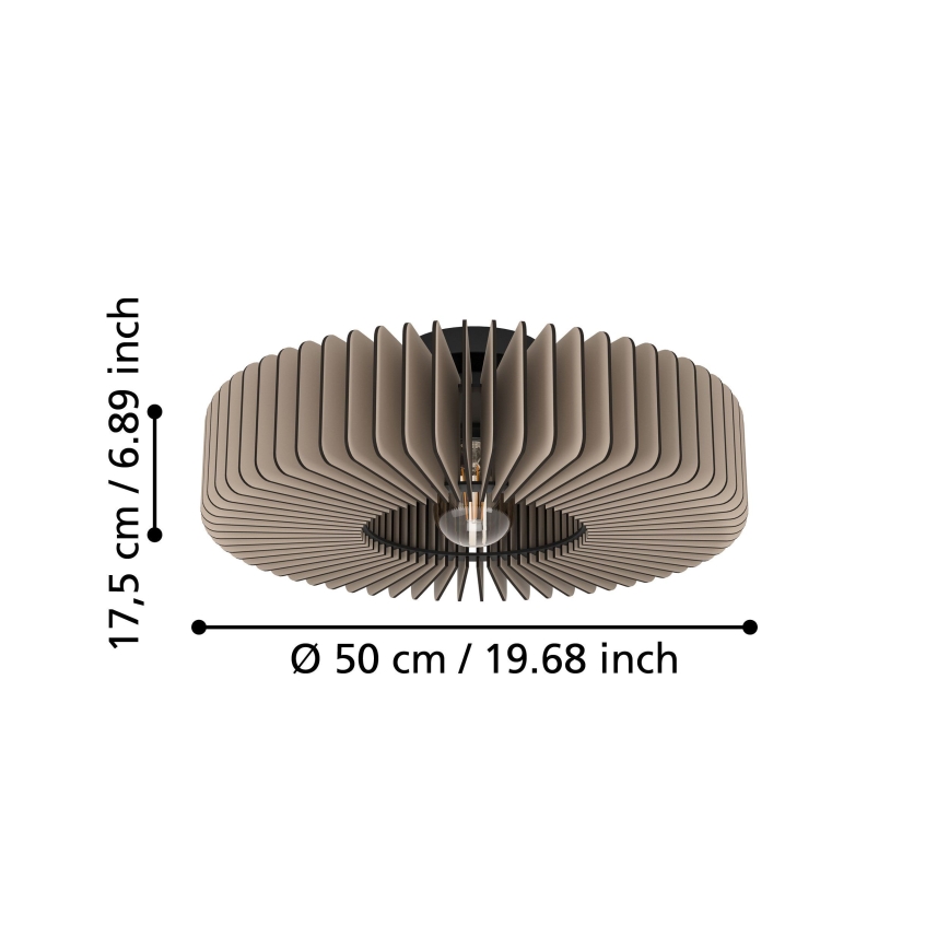 Eglo - Stropna svetilka 1xE27/40W/230V siv